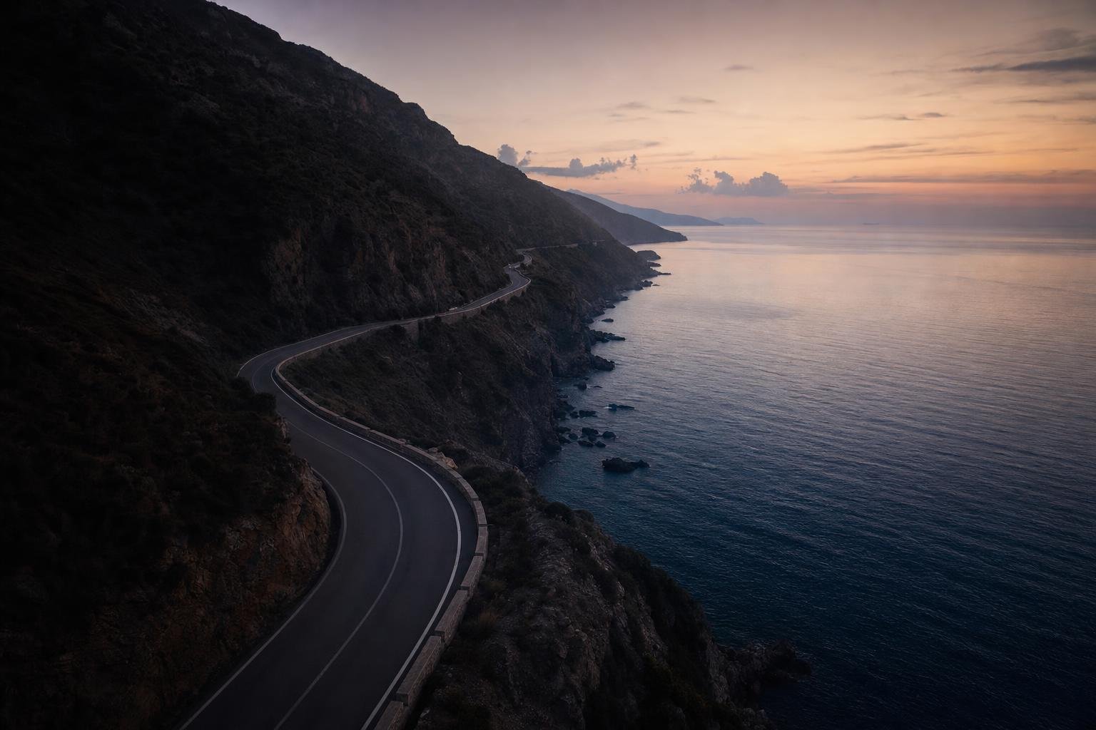 Runner stretching on a quiet road at first light